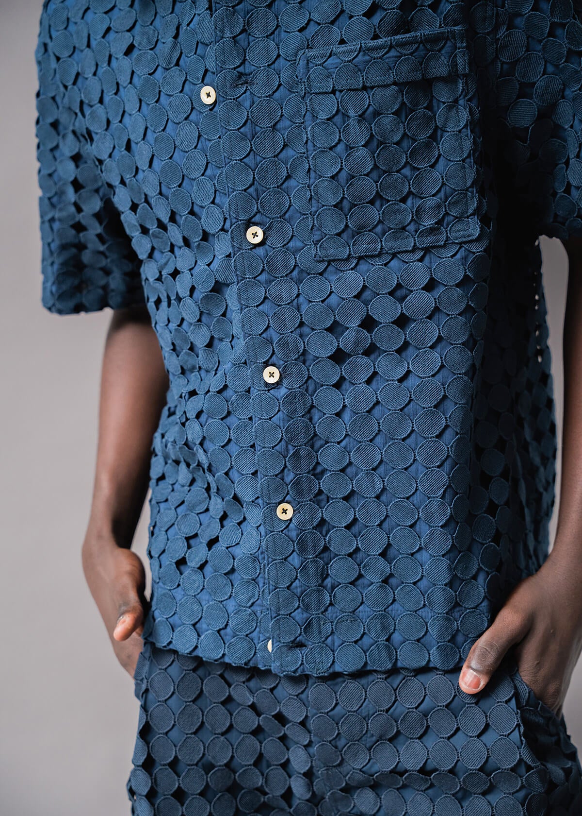 2 Pieced Embroidered Shirt