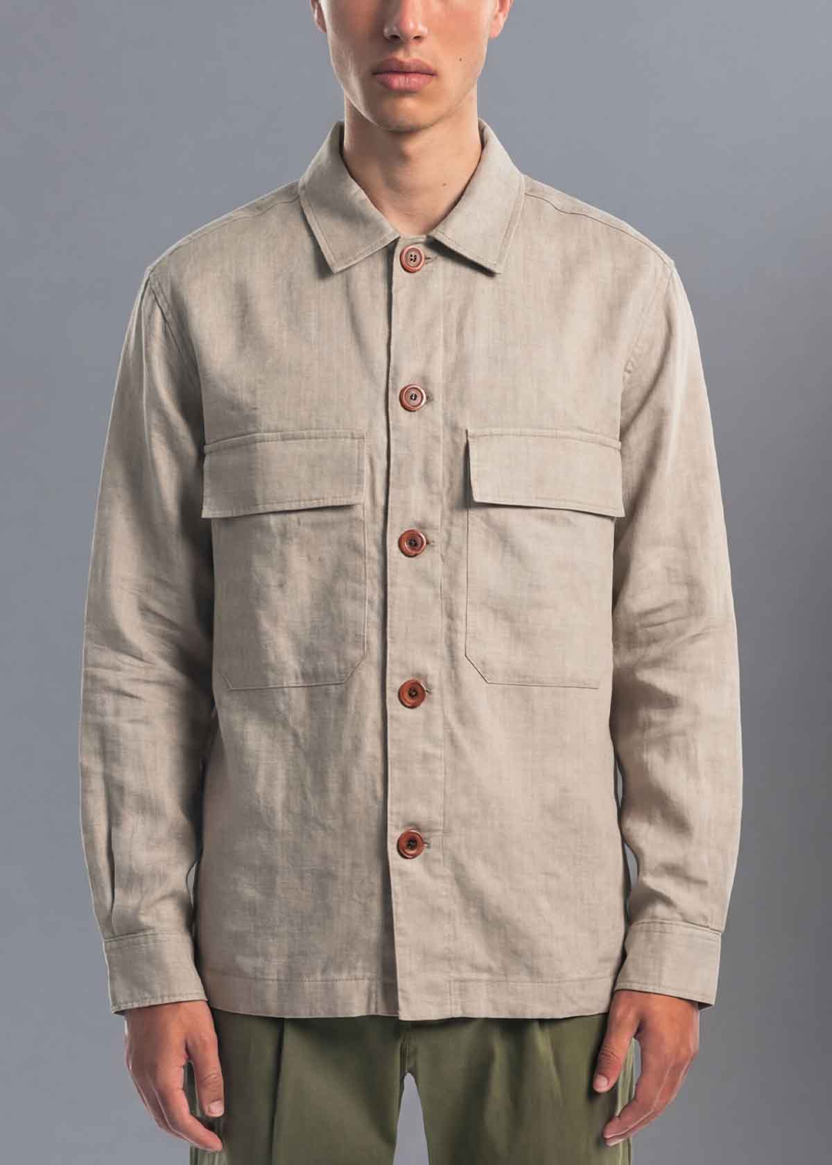 Taupe Button Thru Jkt