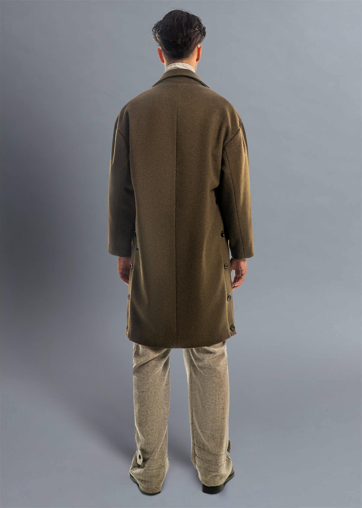 Solid Army Lapel Jacket