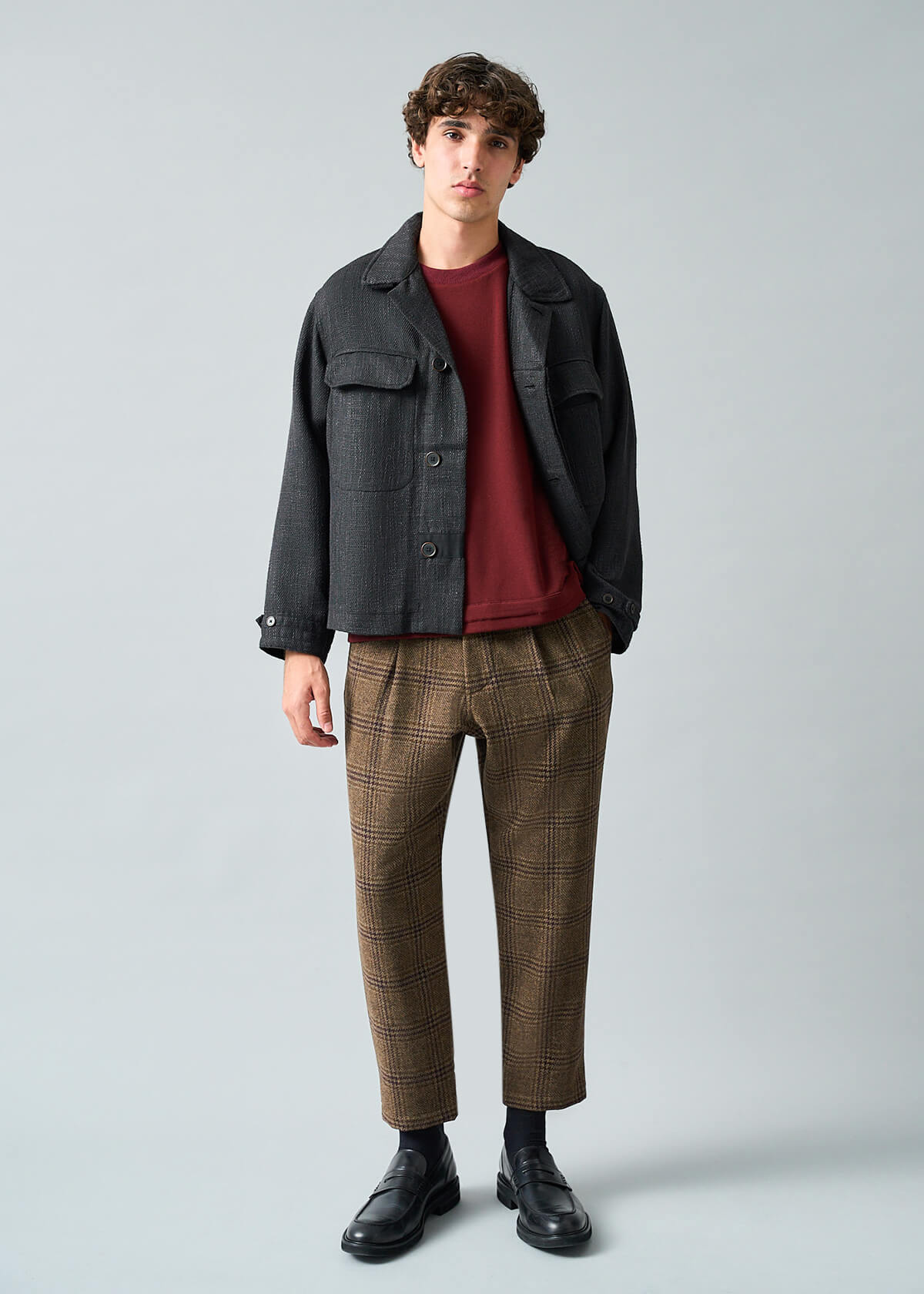 Wool Blend Plaid: Boxer Fit