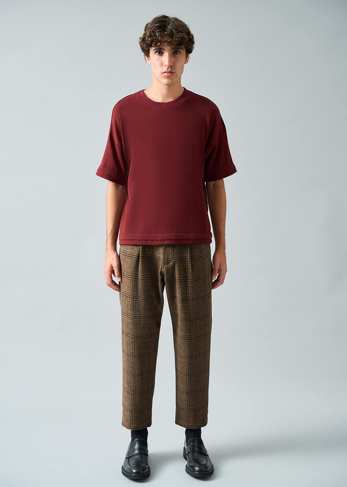 Framed Luxe Tee Burgundy