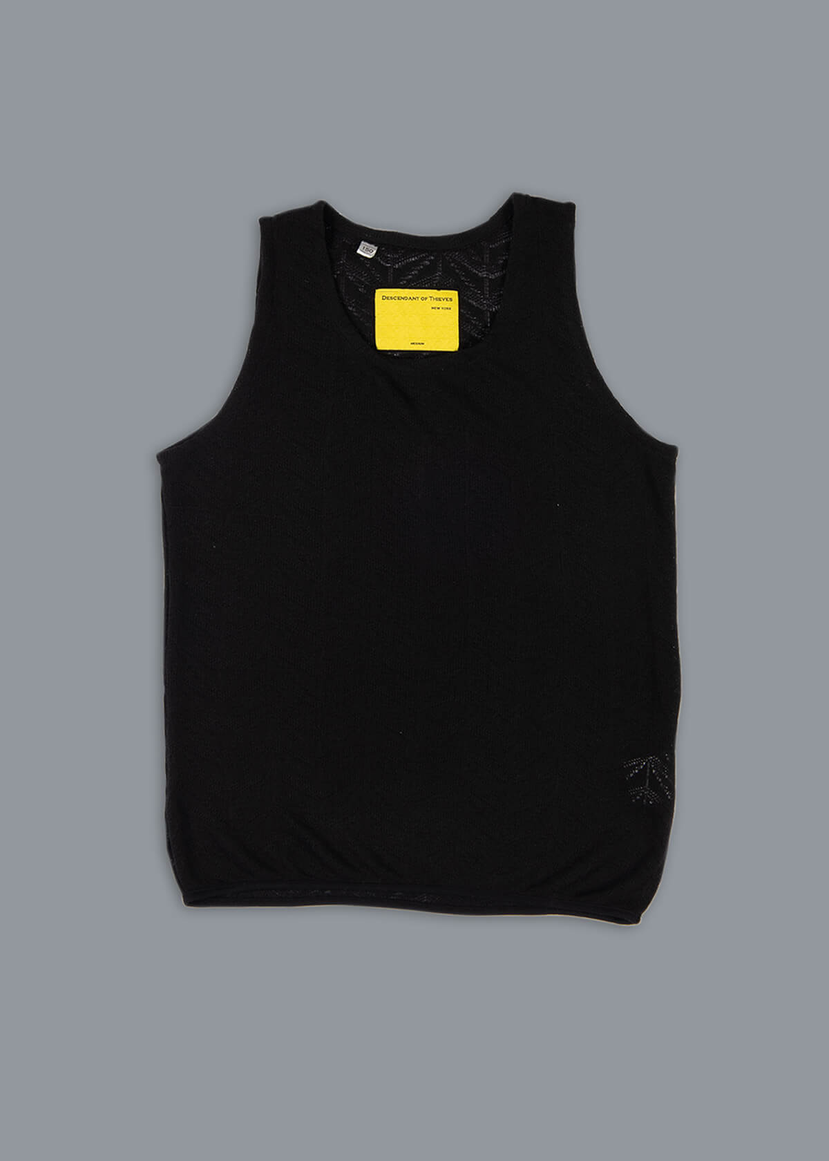 Open Weave Tank Black
