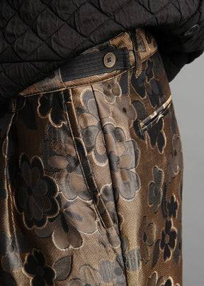 Boxer Fit: Bronze Brocade Pant