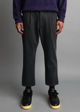 dark gray knit pants for men