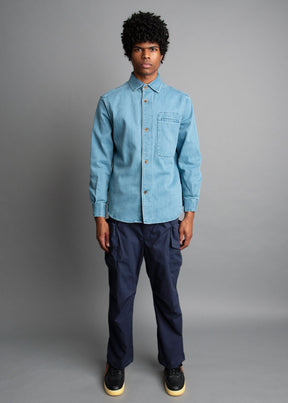 Awoll Selvedge Washed Denim Shirt Jkt