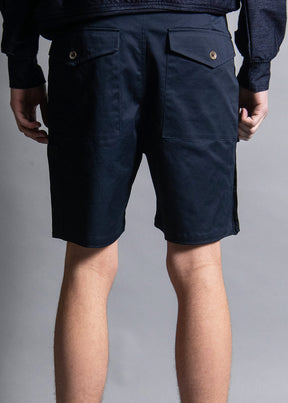 ASYMMETRICAL MIDNIGHT CARGO SHORT