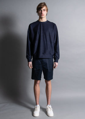 ASYMMETRICAL MIDNIGHT CARGO SHORT